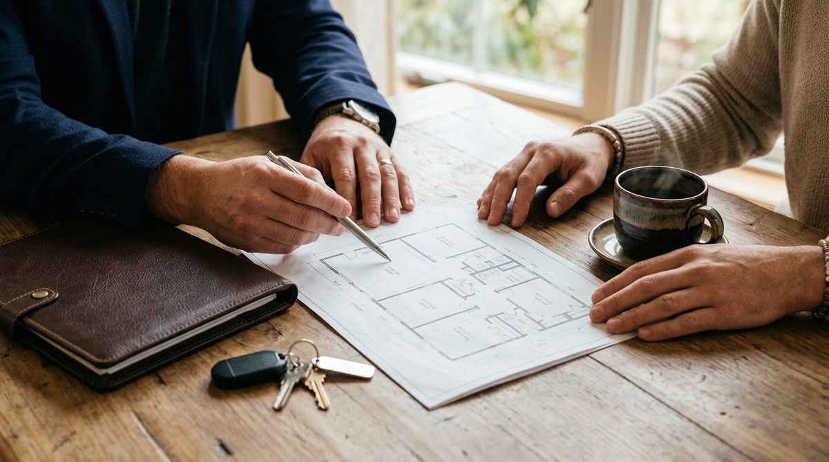 Rendez-vous autour d'un plan d'appartement